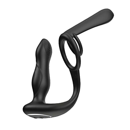 Nasstoys Enhancer Vibro Plug and Penis Sheath - Black - Dual Motor, 7 Vibration Functions