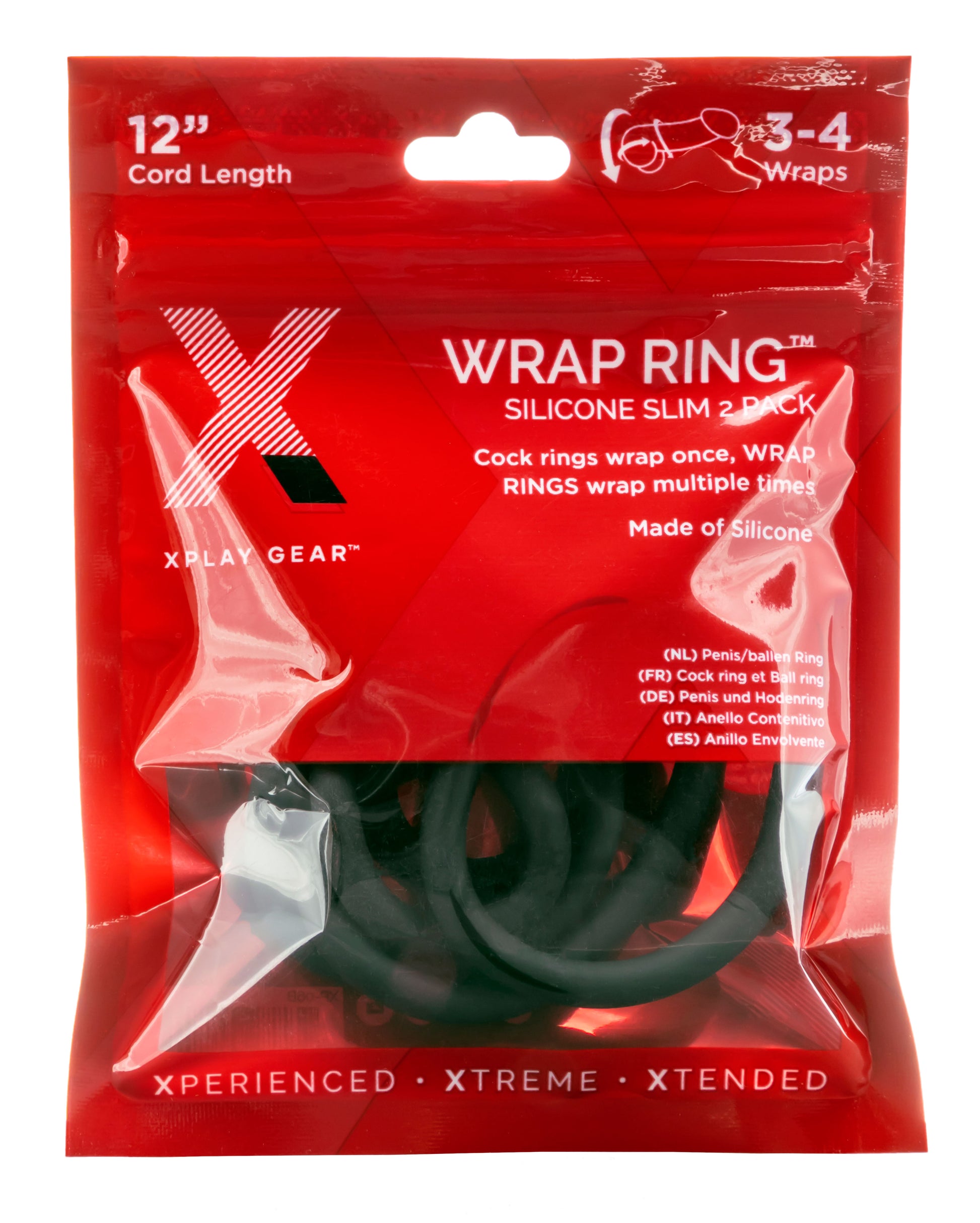 Xplay Silicone 12 Inch Thin Wrap Ring – Black