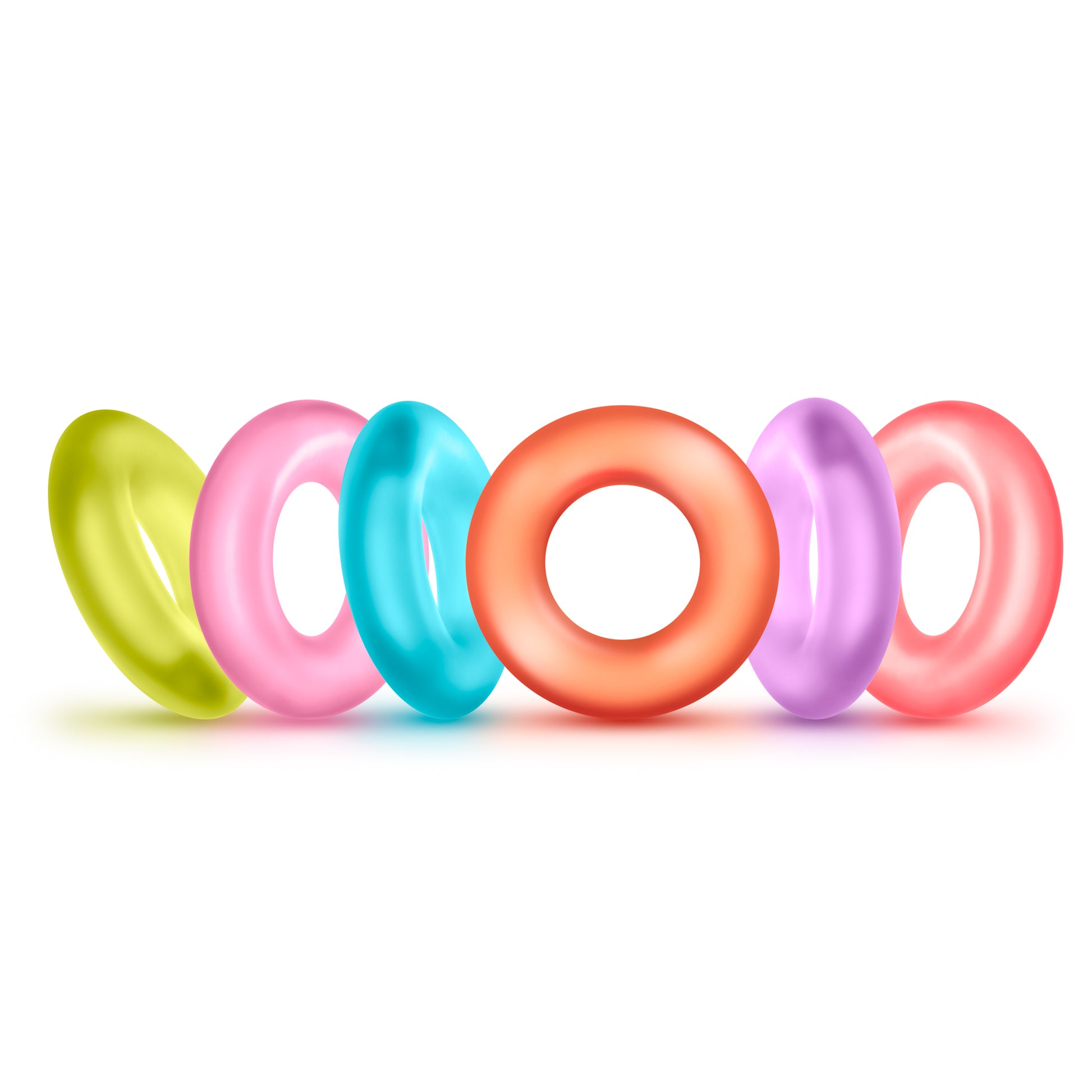 Blush King of the Ring Six Pack Cock Rings – Multi Color