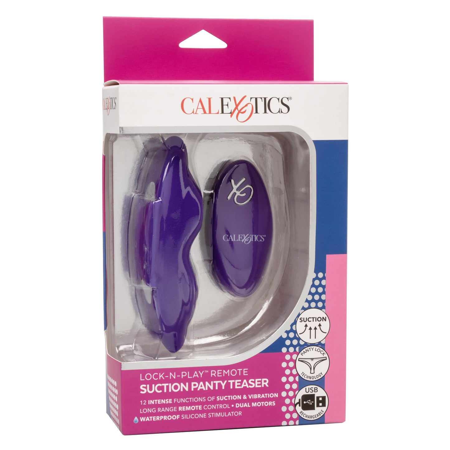 CalExotics Lock-N-Play Remote Suction Panty Teaser – Purple