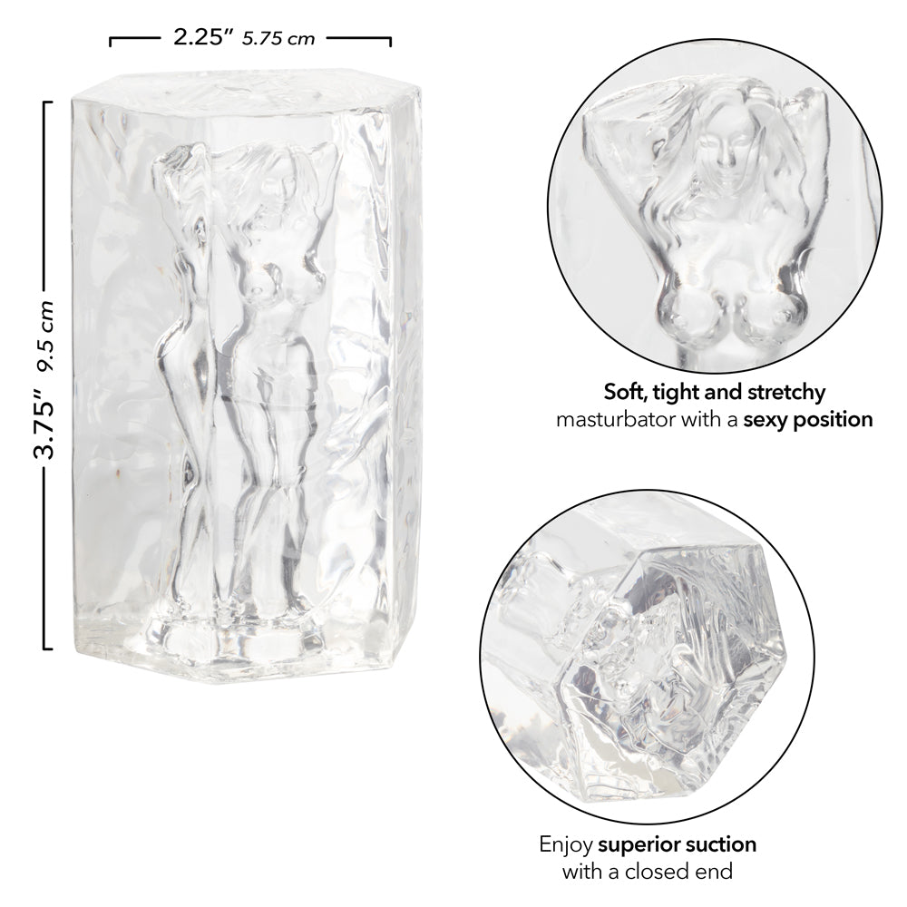 CalExotics Girls Girls Girls Farrah Masturbator – Clear, Soft and Stretchy Design