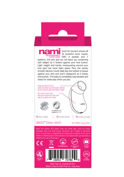 VeDO Nami Rechargeable Sonic Vibe - Foxy Pink - Multi-Function Vibrator