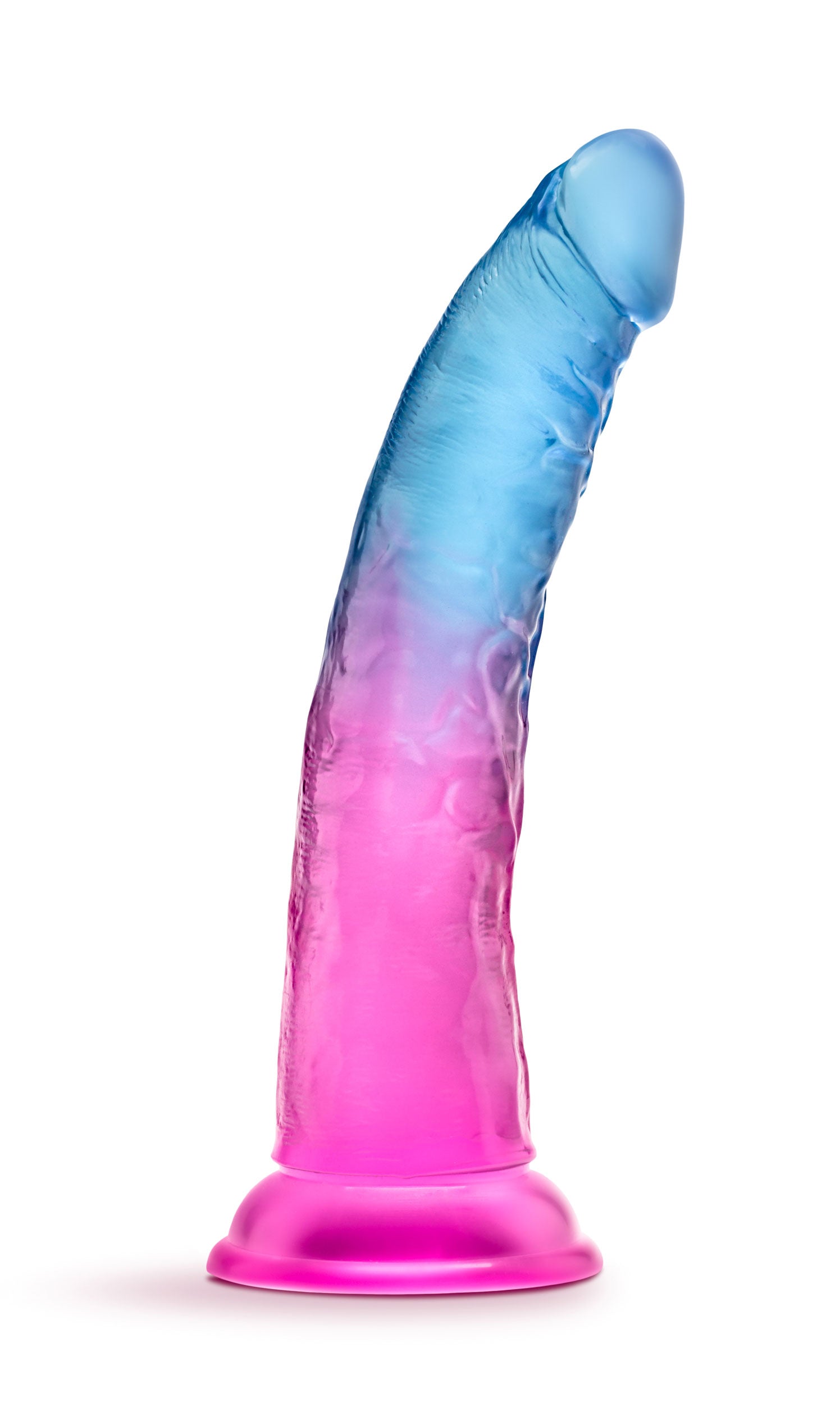 B Yours Beautiful Sky 7 Inch Dildo with Suction Cup Base - Multi Color