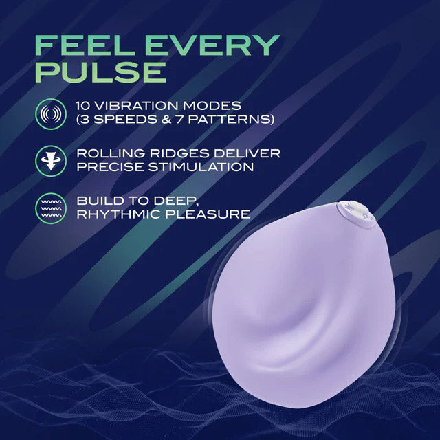 Urself PulsePad Dual-Sided Vibrator with Wireless Remote – Lavender
