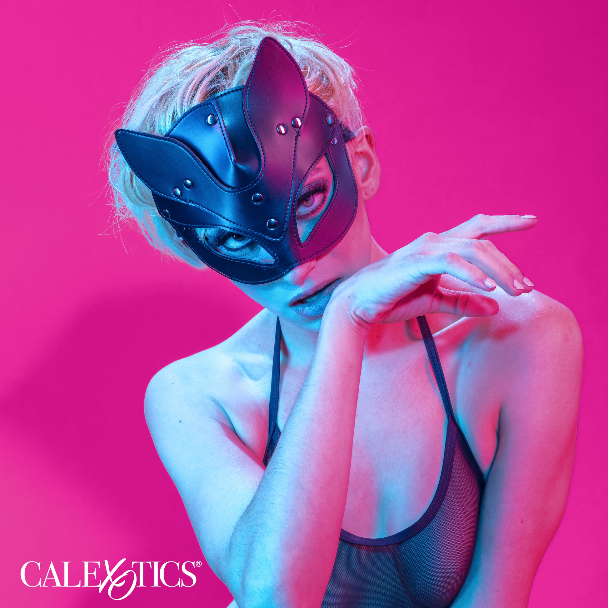CalExotics Euphoria Collection Cat Mask – Black – Adjustable with Secure Buckle