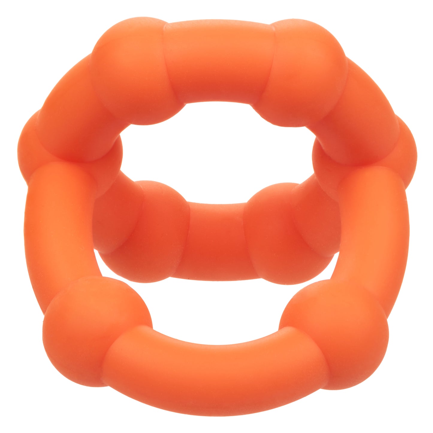 CalExotics Alpha Liquid Silicone All Star Ring – Orange Cock Ring with Scrotum Support