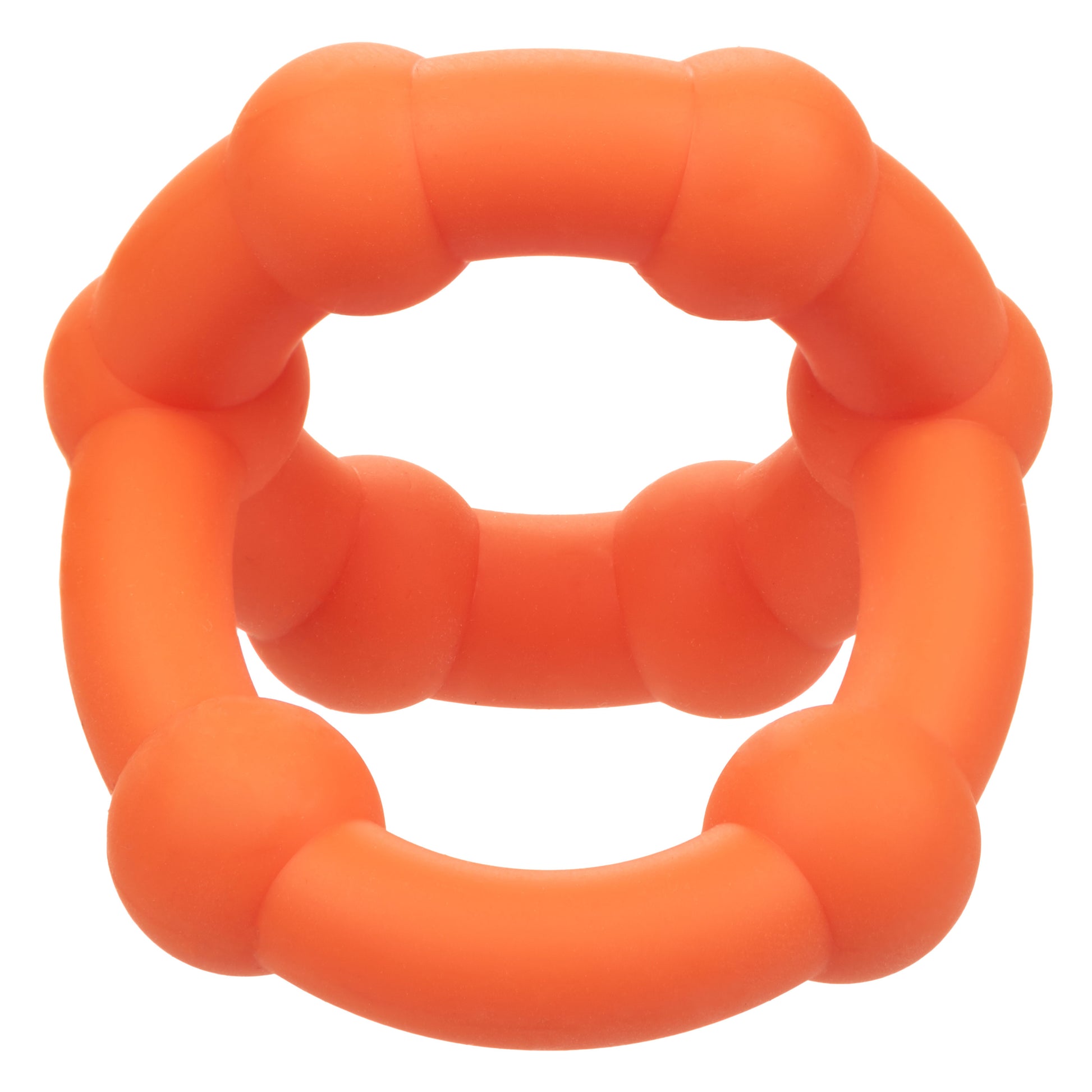 CalExotics Alpha Liquid Silicone All Star Ring – Orange Cock Ring with Scrotum Support