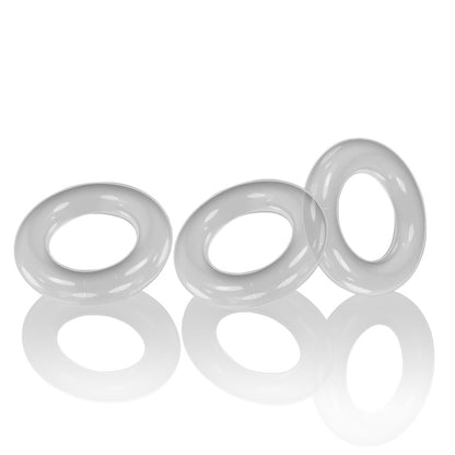 Oxballs Willy Rings 3-Pack Cockrings - Clear - Super Stretch
