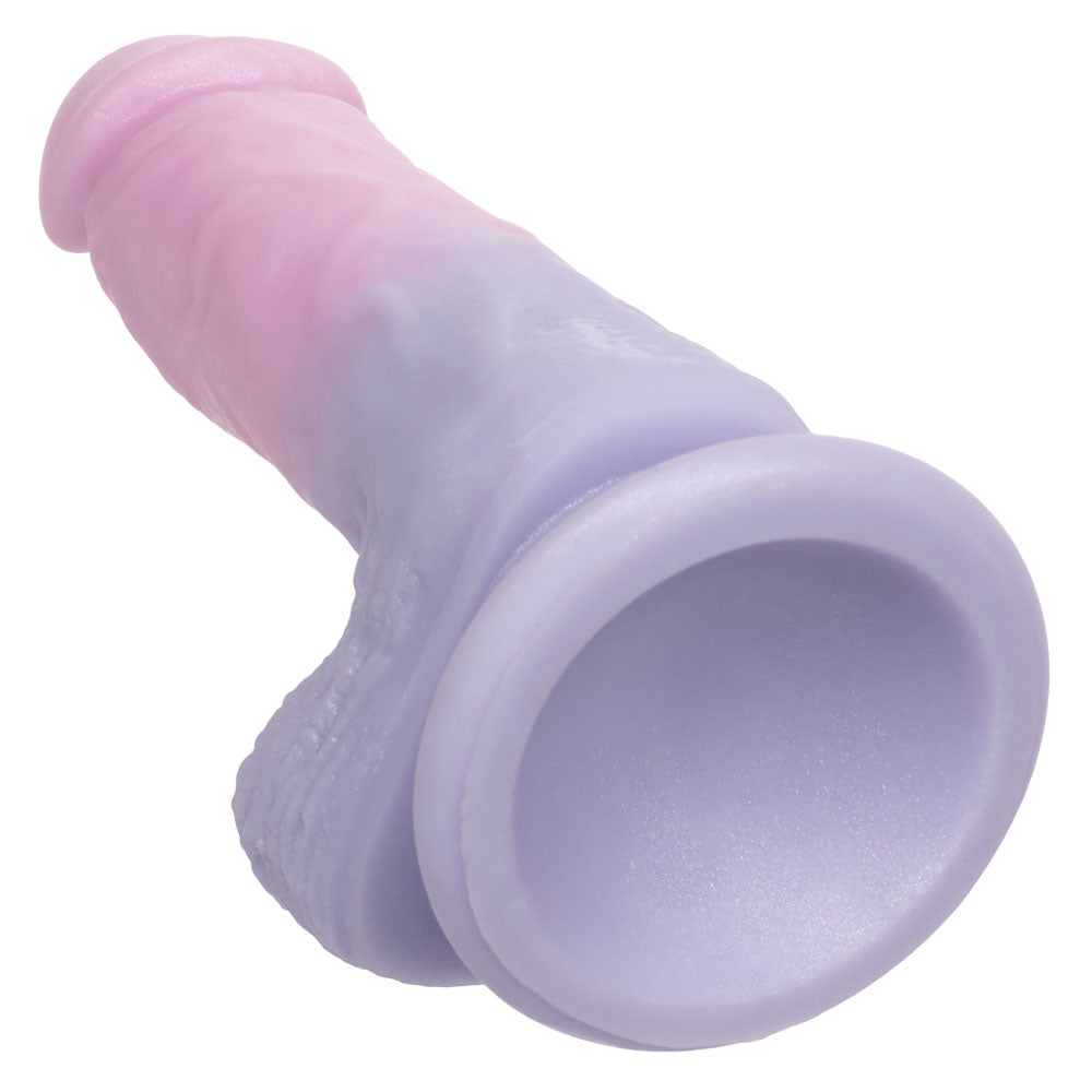 CalExotics First Time Liquid Silicone Dong – Flexible Textured Design – Multi Color
