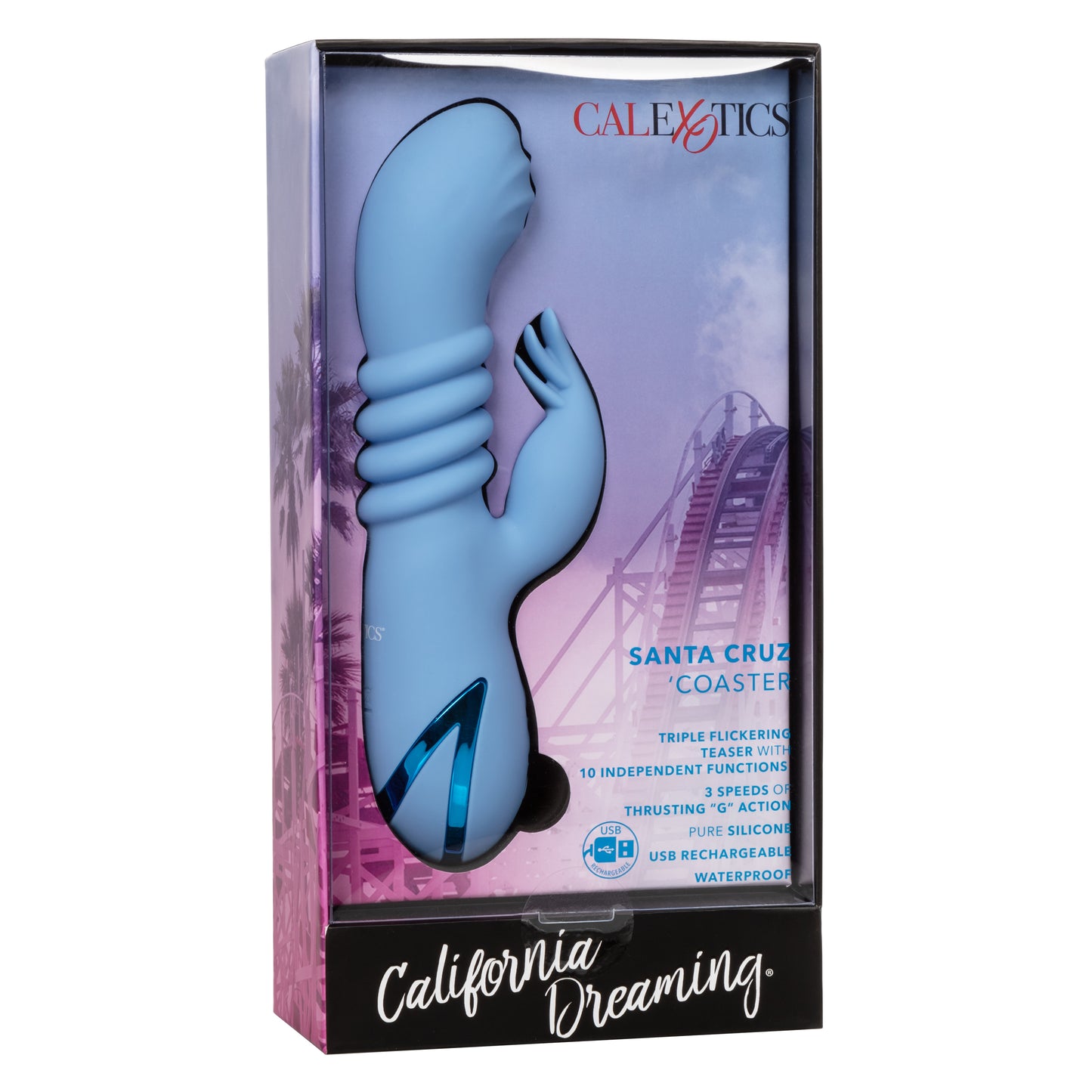 California Dreaming Santa Cruz Coaster - Thrusting G-Spot Vibrator - Body-Safe Silicone - Waterproof