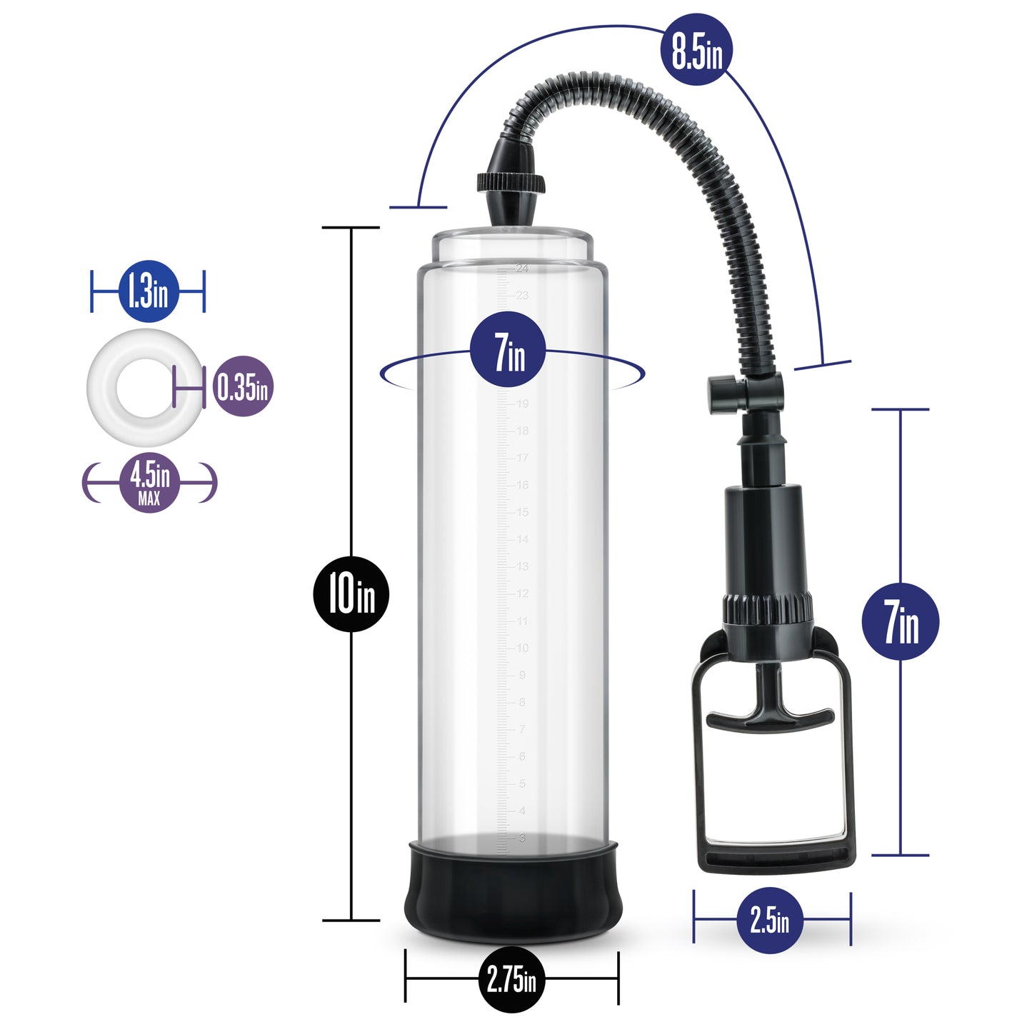 Blush Performance VX3 Male Enhancement Pump System - Clear