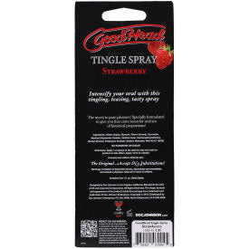 Doc Johnson Goodhead Tingle Spray - Salivating Strawberry - 1 Fl. Oz.