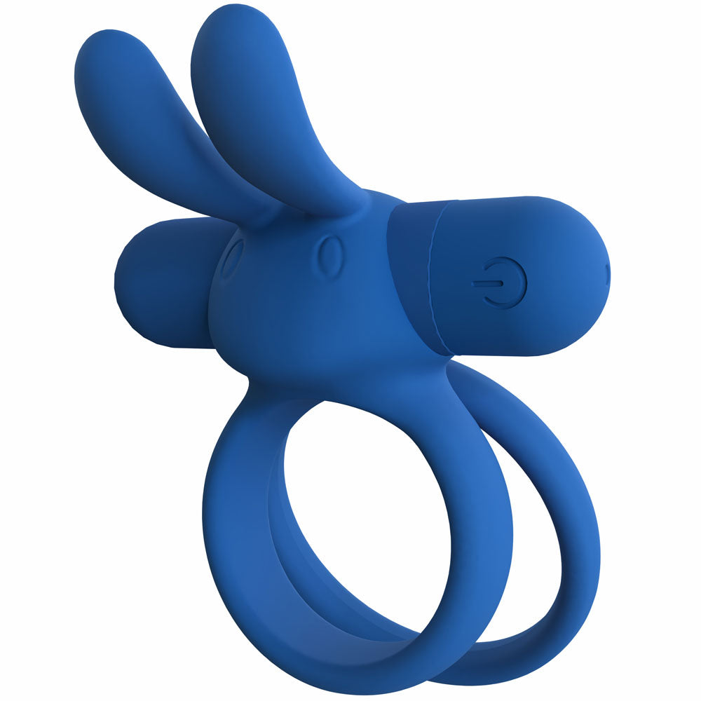 Screaming O Ohare XL Rechargeable Vibrating Ring with Rabbit Ears – Blue