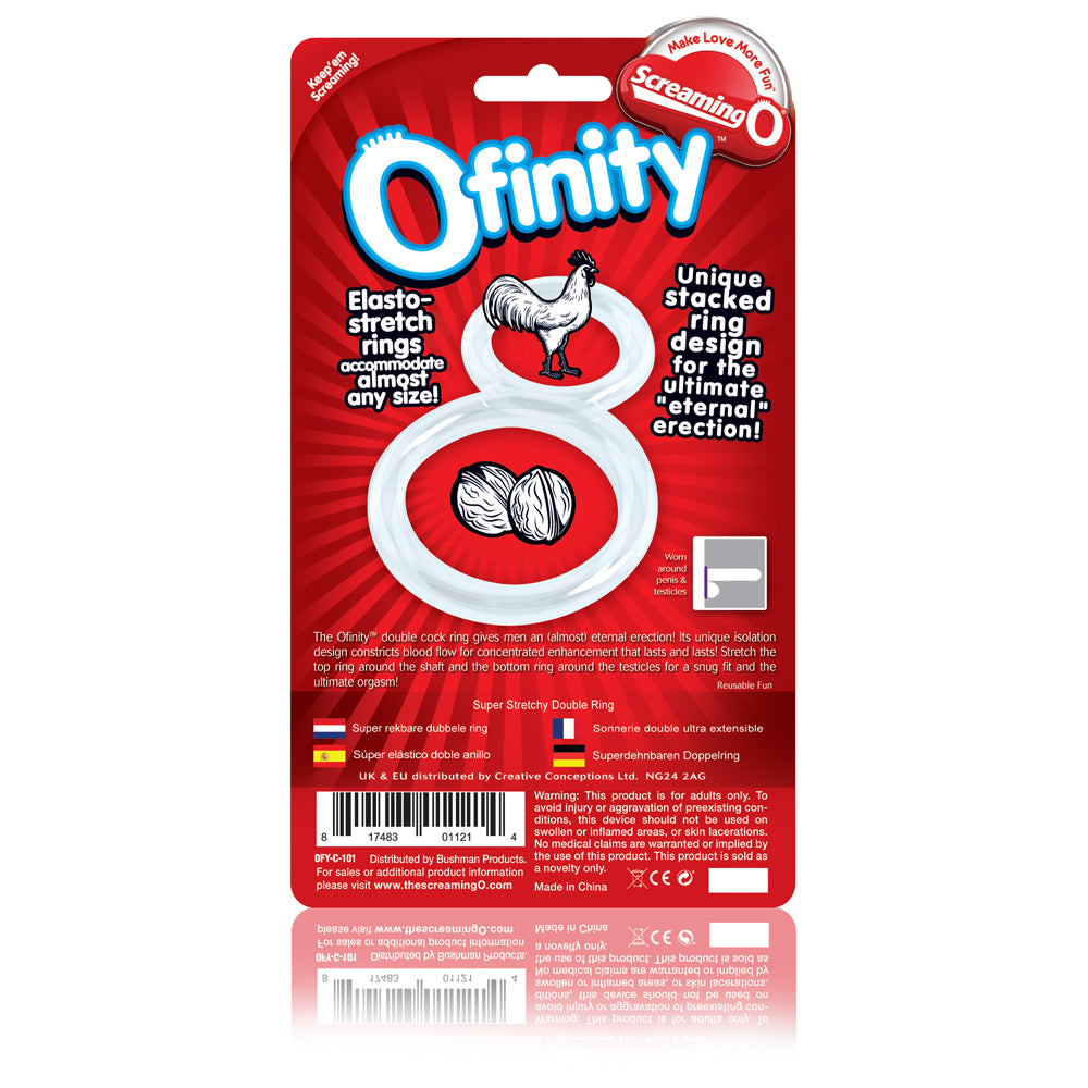 Ofinity Double Ring - Clear Erection Ring for Enhanced Performance