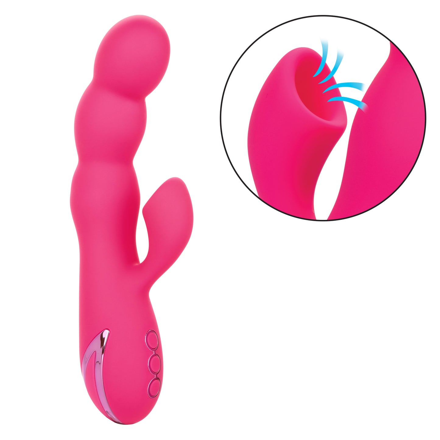 California Dreaming Oceanside Orgasm Massager – Pink with Multi-Function Suction and Vibration