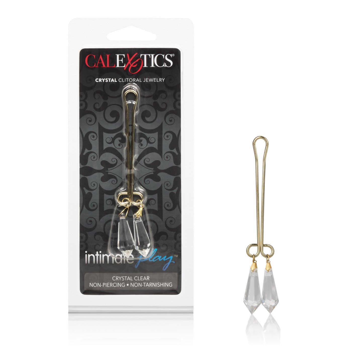 CalExotics Intimate Play Clitoral Jewelry - Clear - Non-Piercing Clip