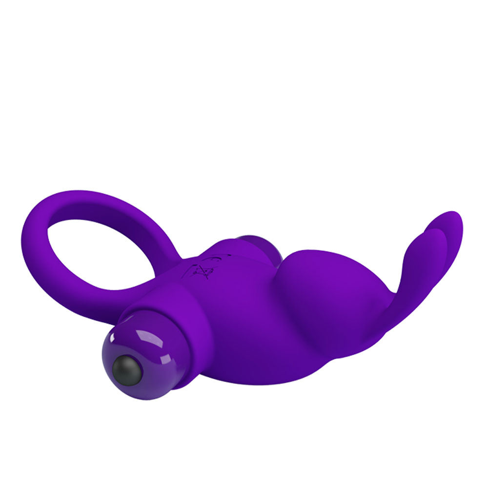 Pretty Love Vibrant Penis Ring I - Purple - Vibrating Silicone Ring with 10 Functions