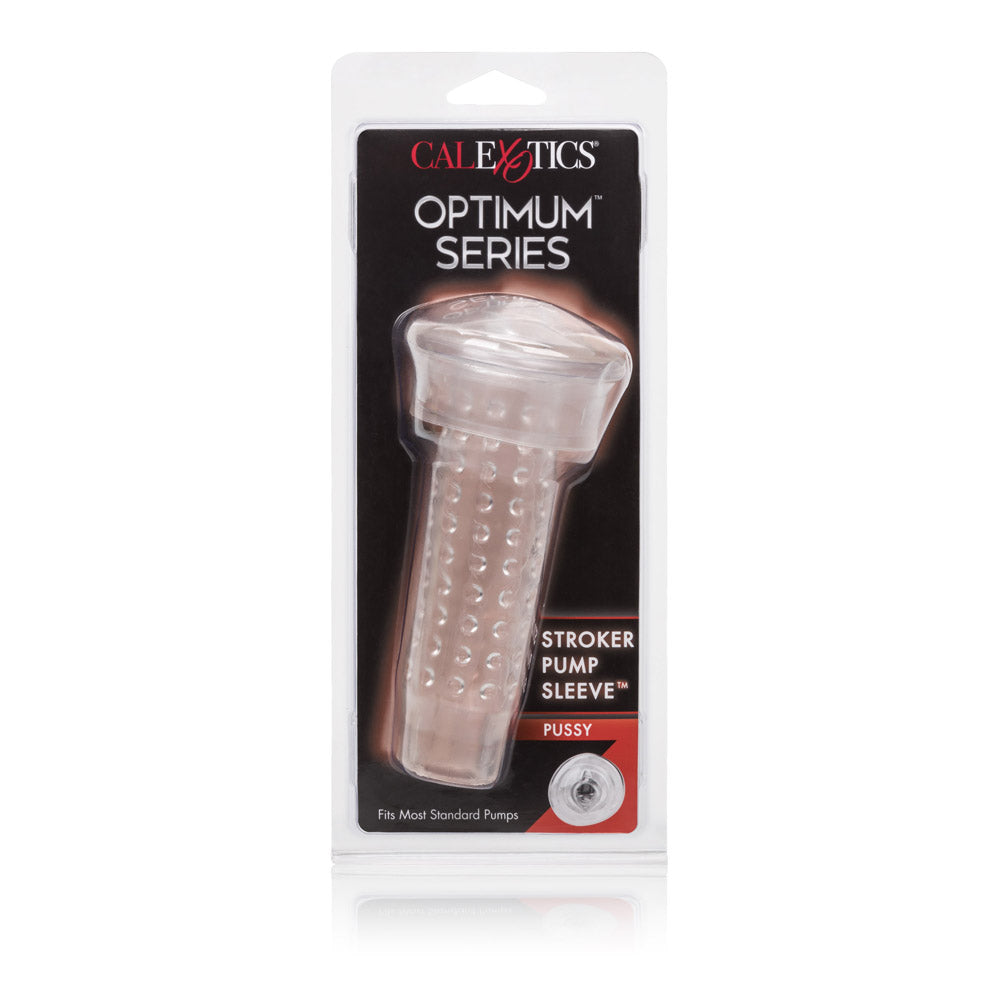 CalExotics Optimum Series Stroker Pump Sleeve – Clear, Mouth-Shaped