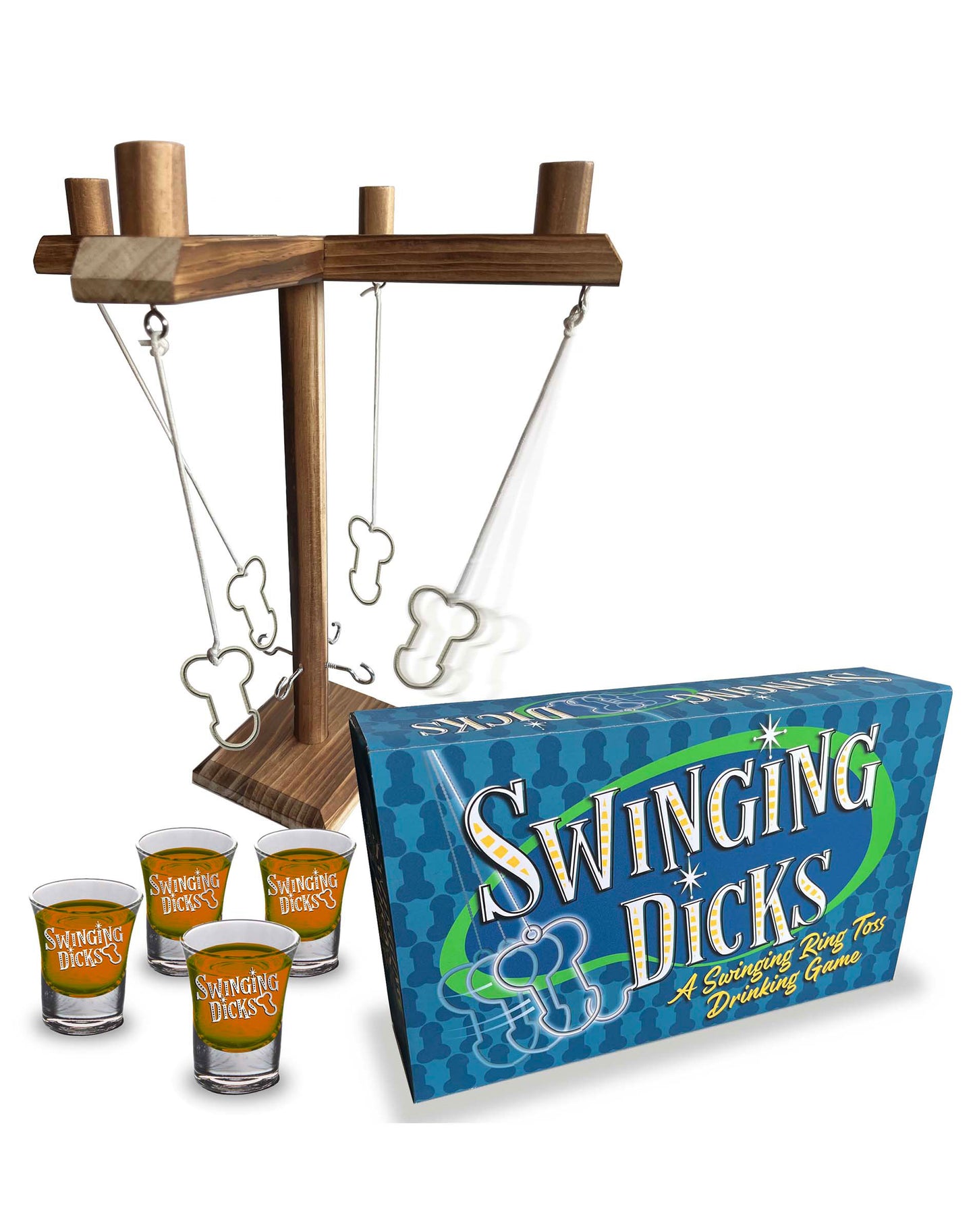 Little Genie Swinging Dicks Hook Ring Game – Tabletop Party Game
