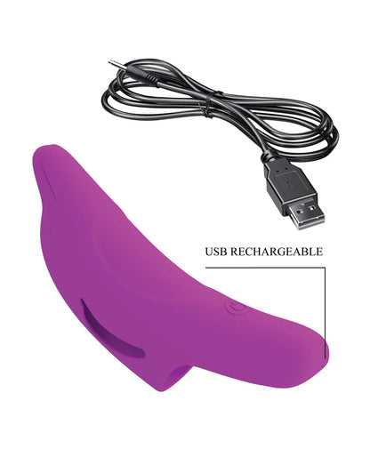 Pretty Love Delphini Dolphin Honey Finger Vibrator - Fuchsia - 10 Vibration Settings