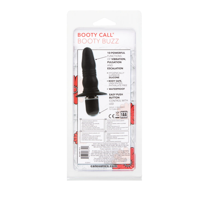 CalExotics Booty Call Booty Buzz Silicone Vibrating Probe – Black
