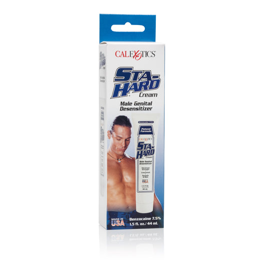 CalExotics Sta-Hard Cream - Desensitizing Formula with 7.5% Benzocaine - 2 Fl. Oz.
