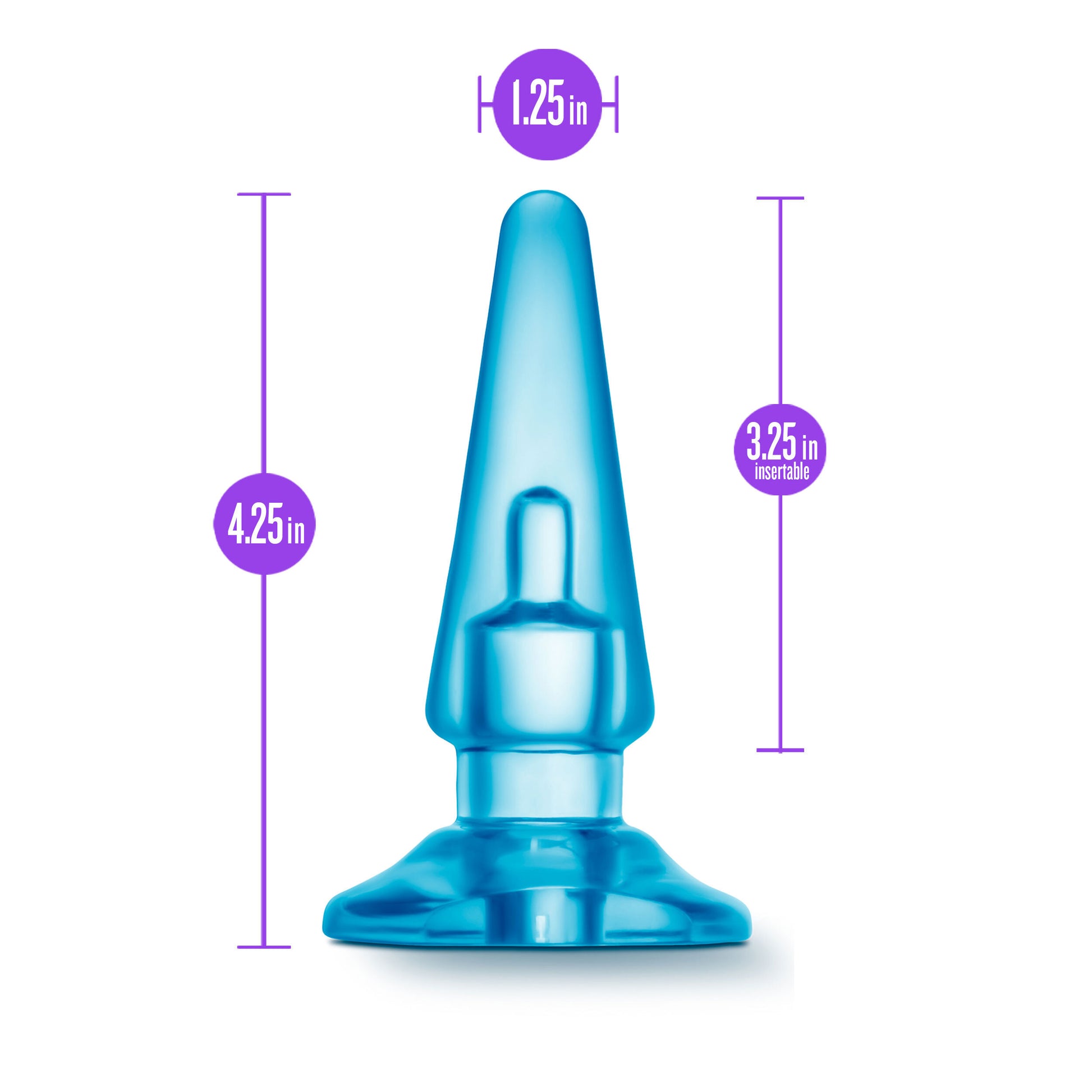 Blush Novelties Basic Anal Plug – Tapered Design – Blue