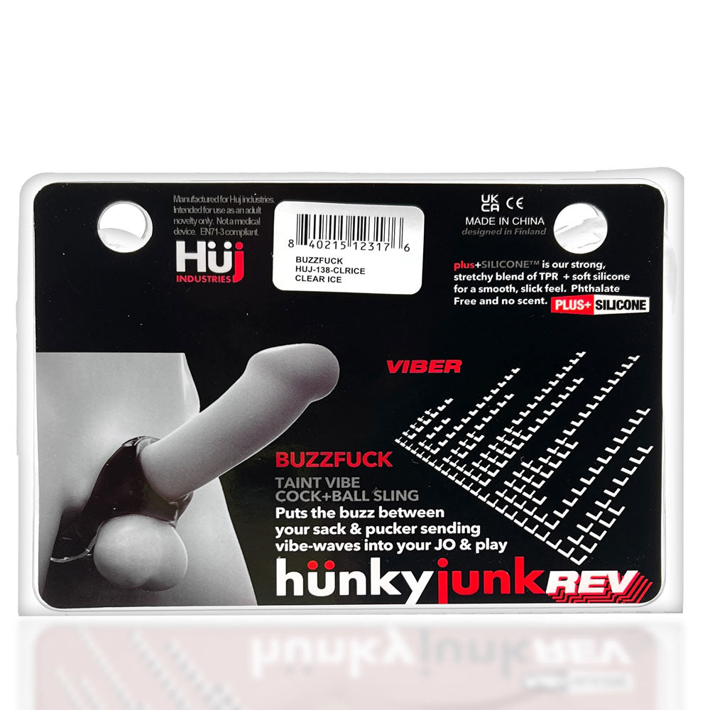 Buzzfuck Taint Vibe-Sling - Black - Vibrating Cock and Ball Sling