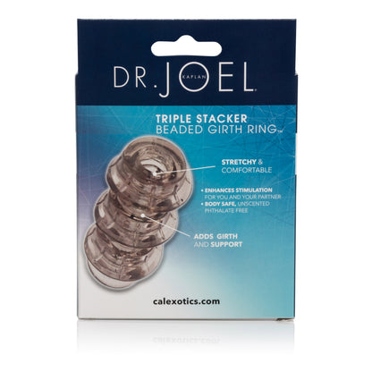 Dr. Joel Kaplan Beaded Girth Ring Triple Stacker – Gray