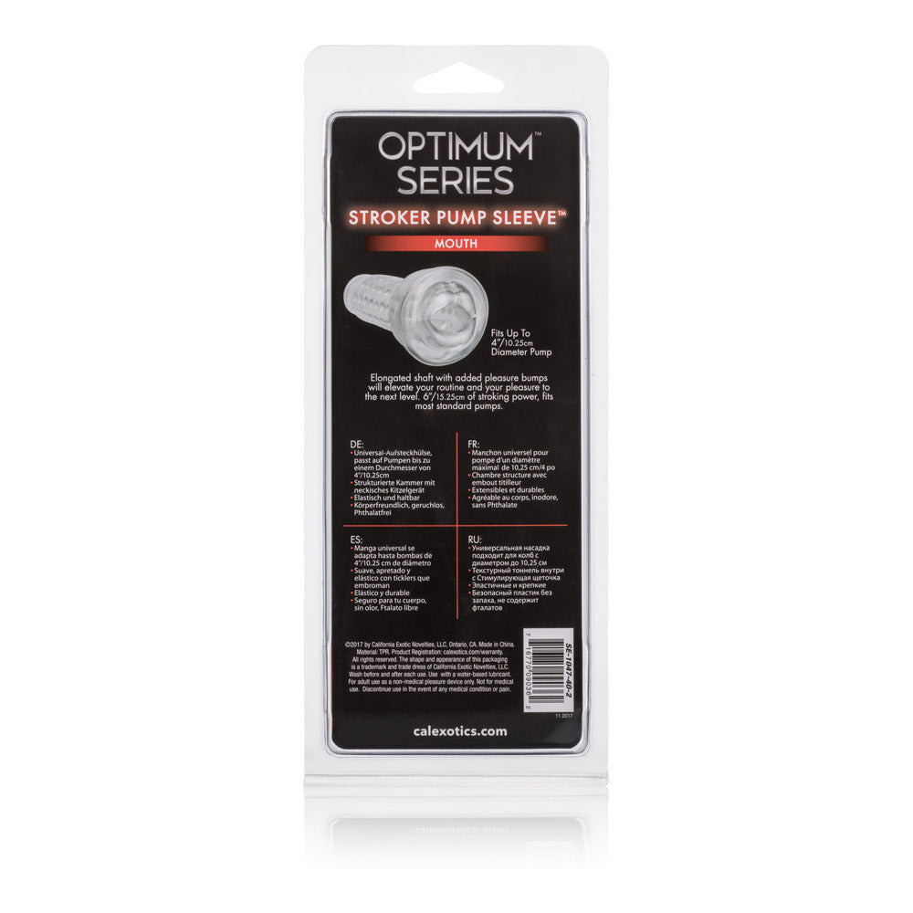 CalExotics Optimum Series Stroker Pump Sleeve – Clear Mouth