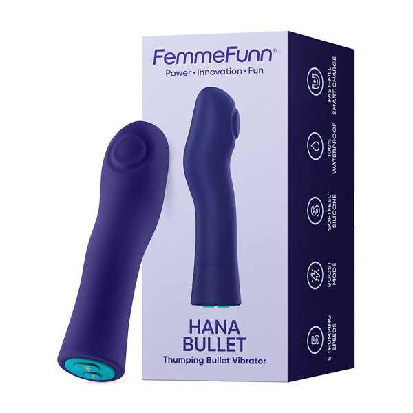 Femme Funn Hana Bullet Thumping Vibrator - Purple - 5 Thumping Speeds