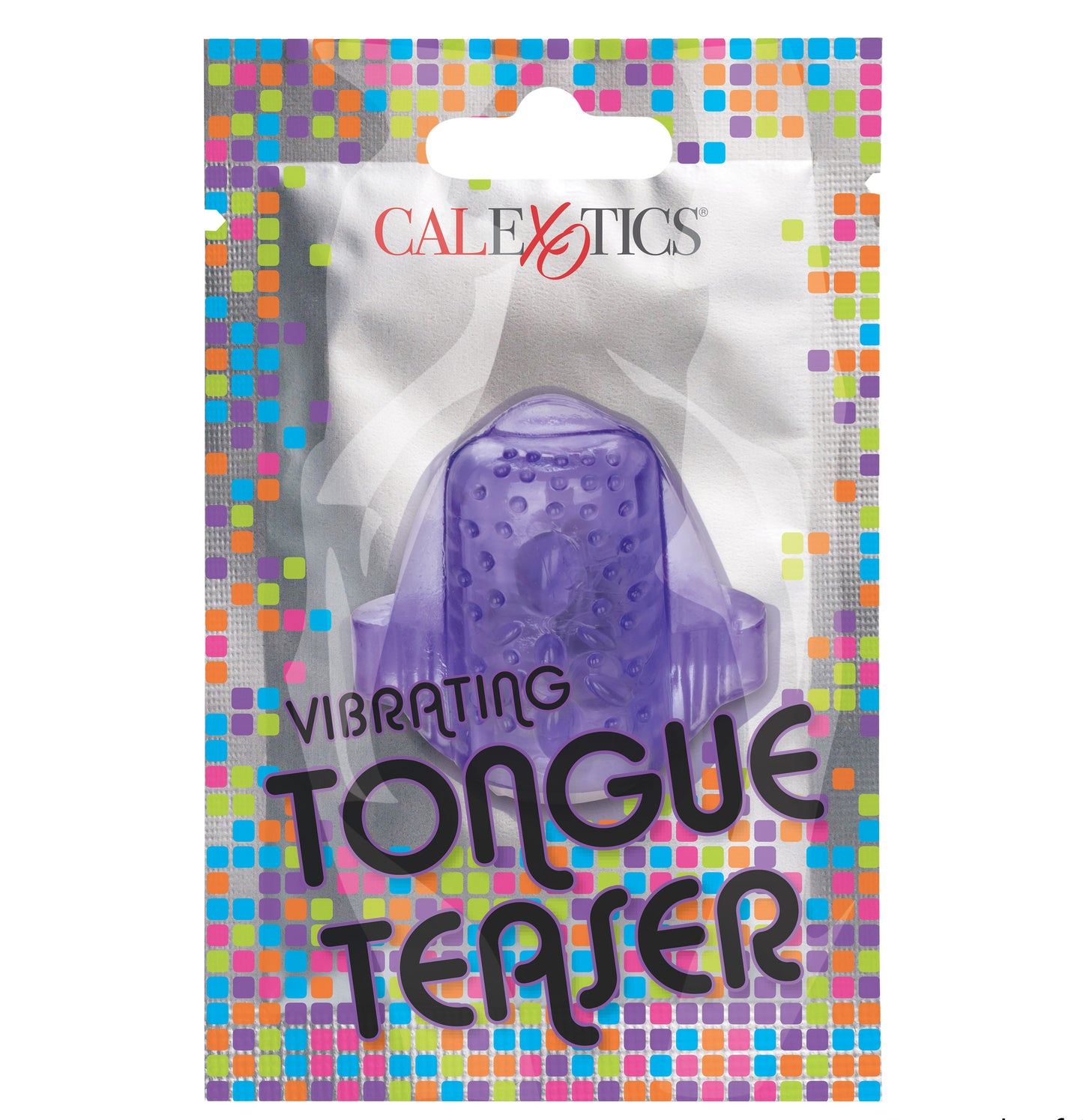 CalExotics Foil Pack Vibrating Tongue Teaser - Purple - Enhanced Oral Play