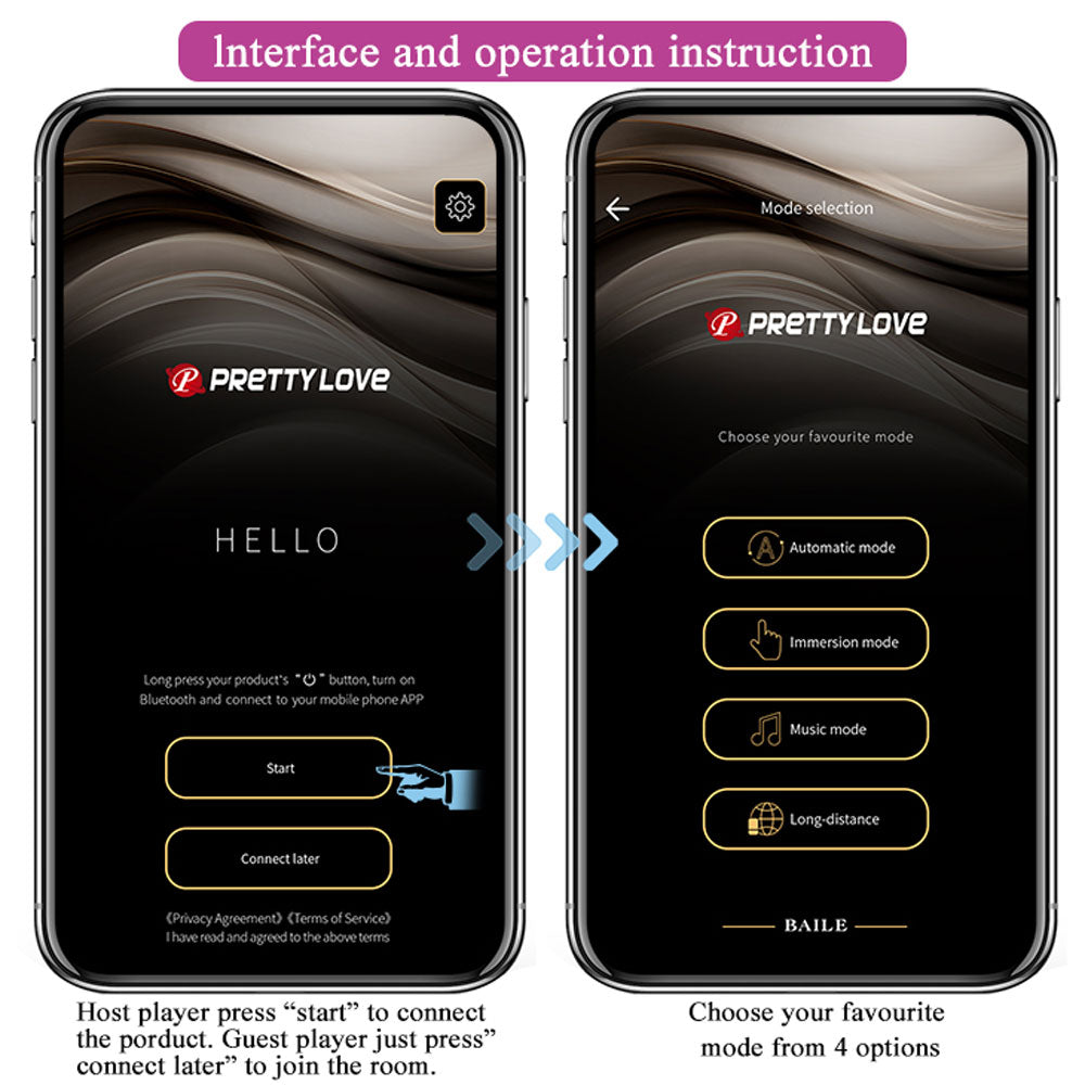 Pretty Love Nymph APP Controlled Vibrating Egg - Purple