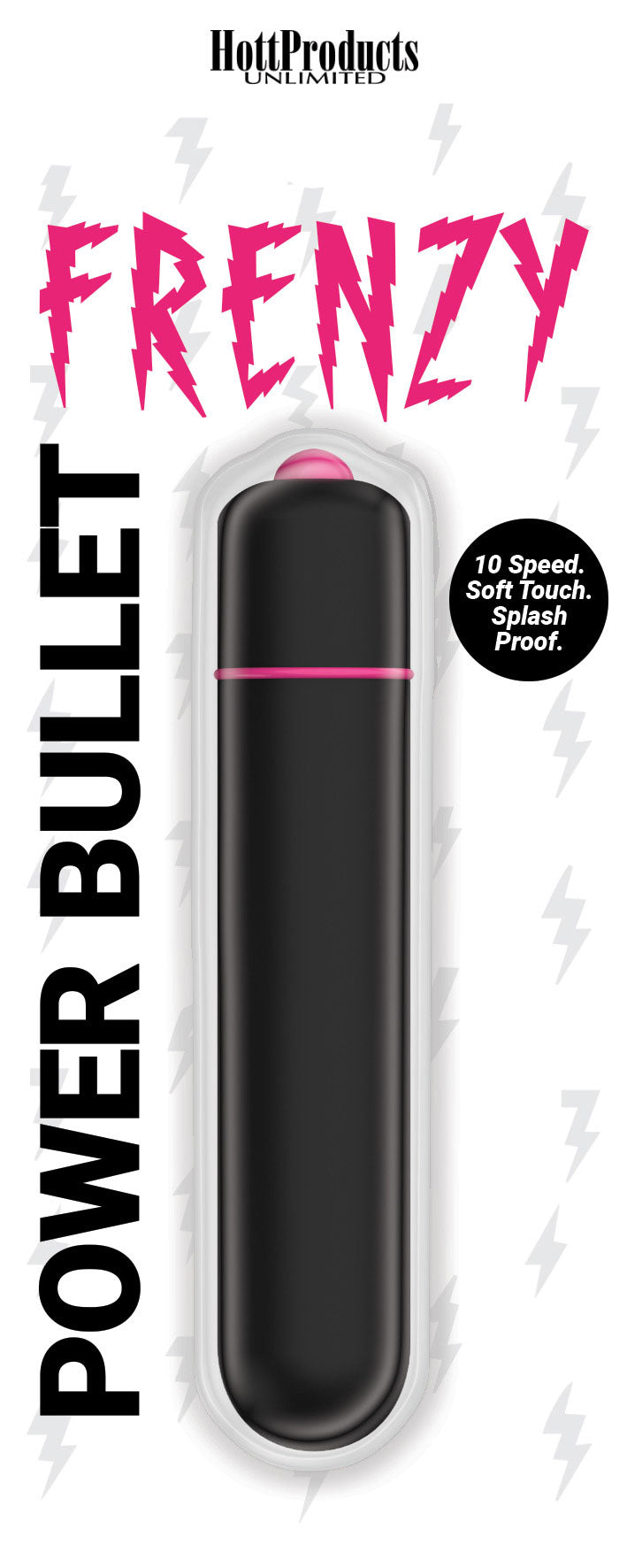 Frenzy Power Bullet – 10 Speed Vibrating Bullet – Black