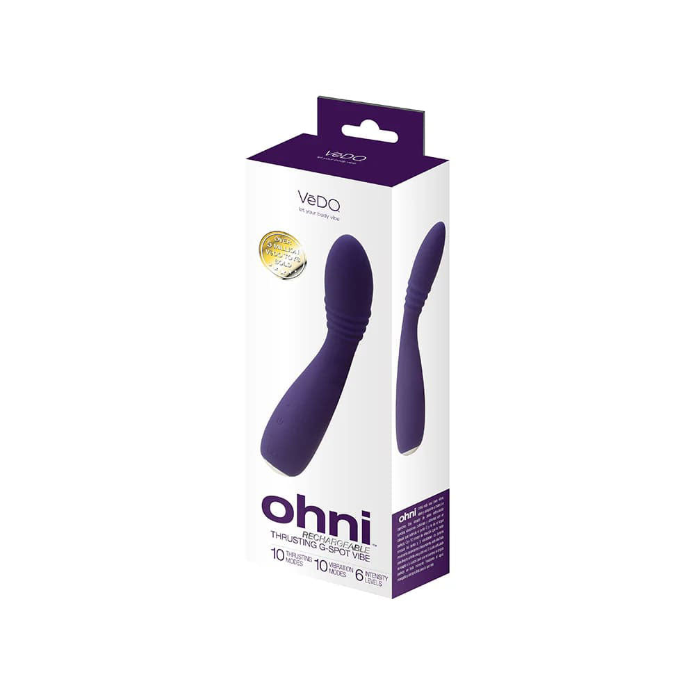 VeDO Ohni Rechargeable G-Spot Thrusting Vibe – Purple