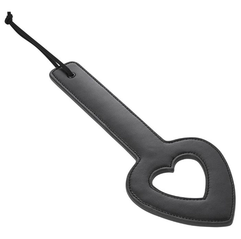 Sex and Mischief Shadow Heart Paddle – Black – Impact Play Tool