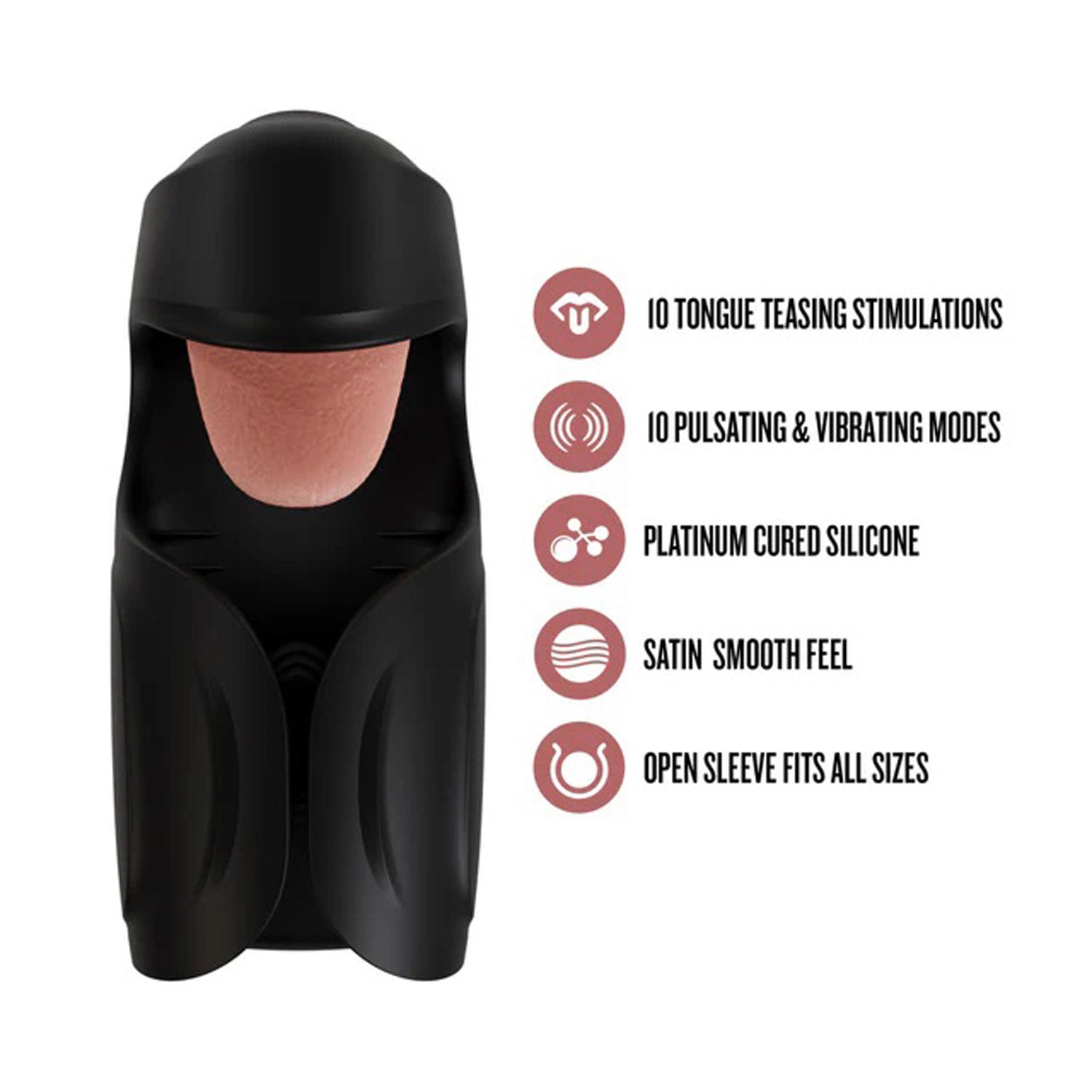 M For Men Lickety Split Vibrating Penis Stimulator – Black