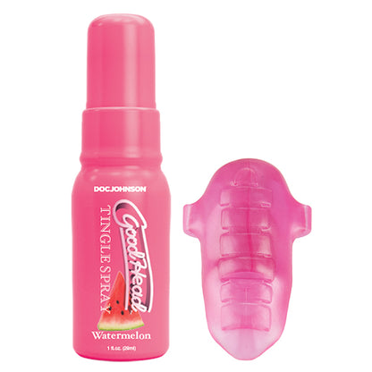 Doc Johnson Goodhead Pussy Pleasure Party Kit – Vibrating Tongue Ring with Watermelon Tingle Spray