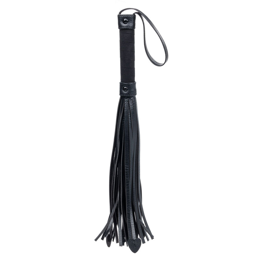 CalExotics Nocturnal Collection Heart Throb Flogger – Black – Phthalate Free