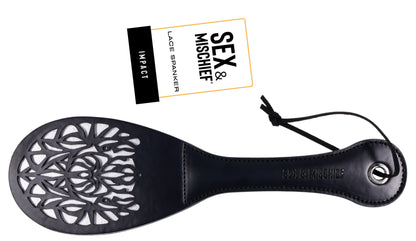 Sportsheets Lace Spanker – 13" Black Spanking Paddle