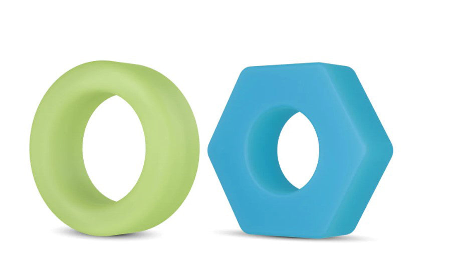 Blush Performance Plus Flash 2-Piece Platinum-Cured Silicone Cock Ring Set – Multi