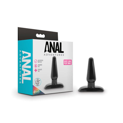 Anal Adventures Basic Anal Plug - Small - Tapered Design - Black