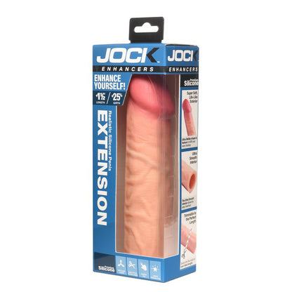 Curve Toys Jock 1.5" Silicone Penis Extension Sleeve - Realistic Beige