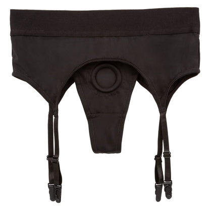 CalExotics Boundless Thong with Garter - Harness Design - Black