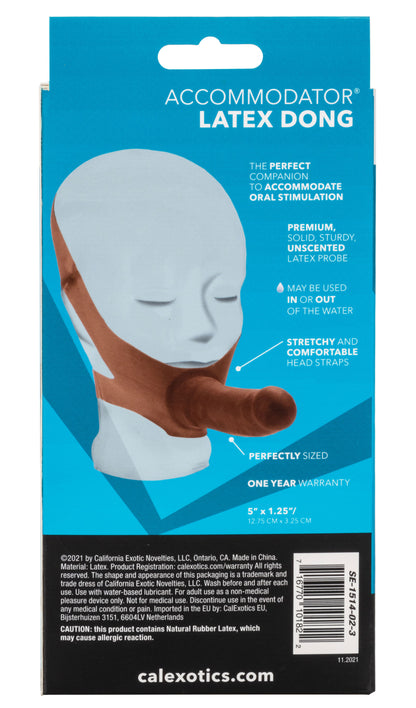 CalExotics Original Accommodator Latex Dong – Brown Oral Stimulation Device