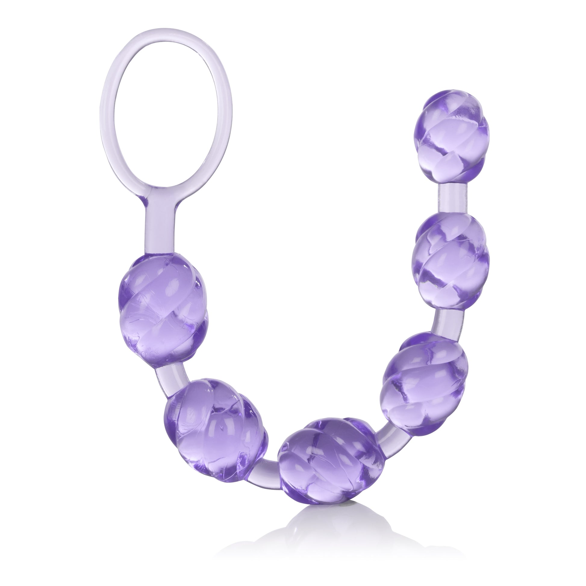 CalExotics Swirl Pleasure Beads - Purple - Graduated Crystalessence Beads