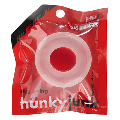 Hunkyjunk C-Ring - Clear Silicone Stretchy Ring with Lube Channel