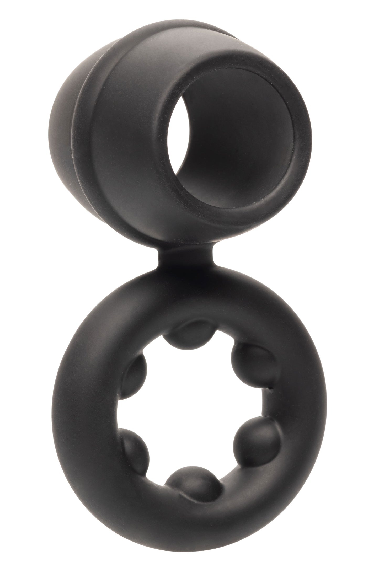 CalExotics Alpha Liquid Silicone Dual Support Magnum Ring – Black