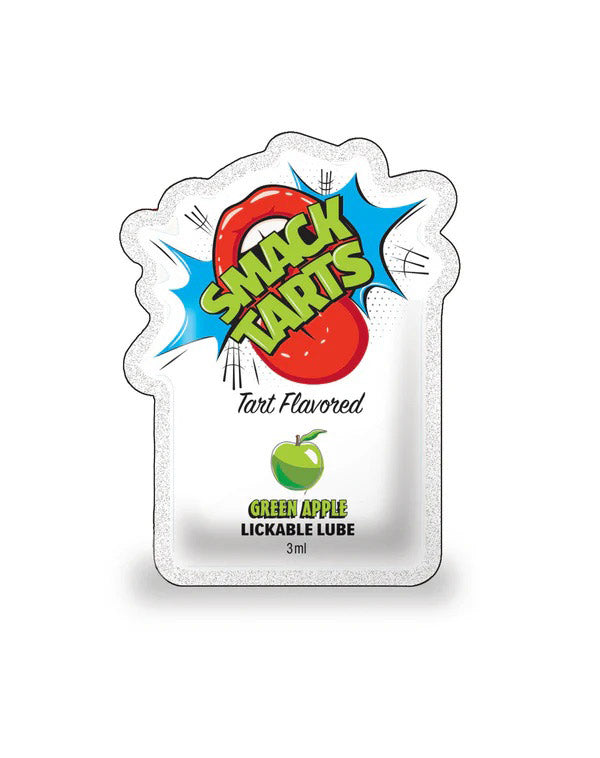 Little Genie SMACK Tarts Lube 3ML Pouch Display - Sour Apple Flavor