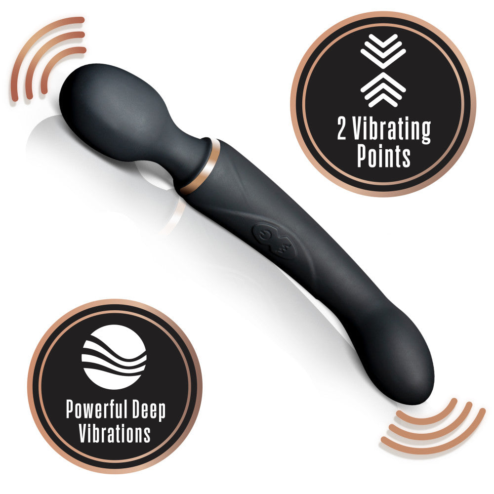 Blush Gia Rechargeable Massager with Dual Functions – Black